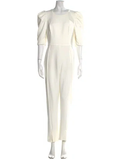 Pre-owned Black Halo Crew Neck Jumpsuit In Neutral