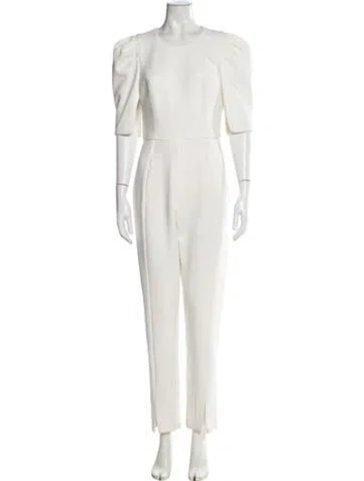 Pre-owned Black Halo Crew Neck Jumpsuit In Neutral