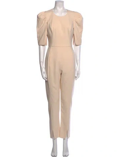 Pre-owned Black Halo Crew Neck Jumpsuit In Pink