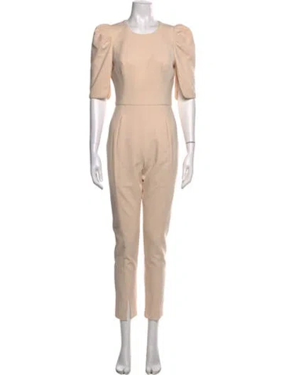 Pre-owned Black Halo Crew Neck Jumpsuit In Pink