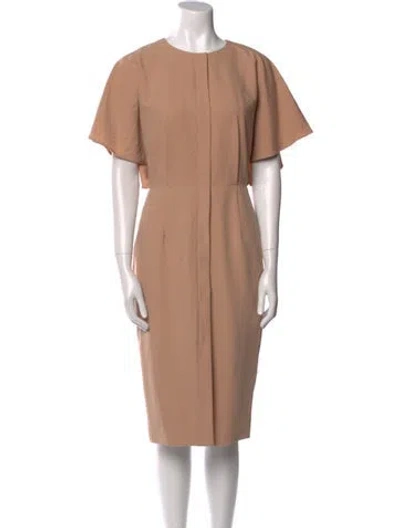 Pre-owned Black Halo Crew Neck Knee-length Dress In Neutral