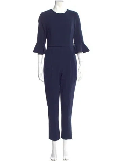 Pre-owned Black Halo Crew Neck Mini Dress In Blue