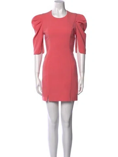 Pre-owned Black Halo Crew Neck Mini Dress In Pink