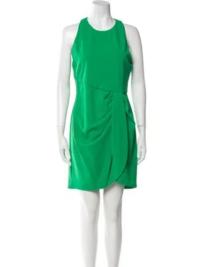 Pre-owned Black Halo Crew Neck Mini Dress W/ Tags In Green
