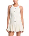 Black Halo Didi Tweed Minidress In White