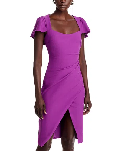 Black Halo Draped Sheath Dress In Hyacinth