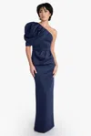 Black Halo Egan Gown In Blue