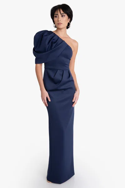 Black Halo Egan Gown In Blue