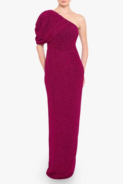 Black Halo Egan Gown In Burgundy