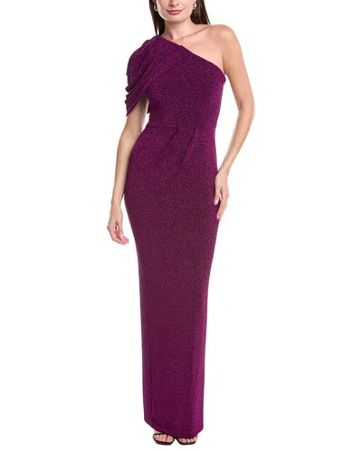 Black Halo Egan Gown In Purple