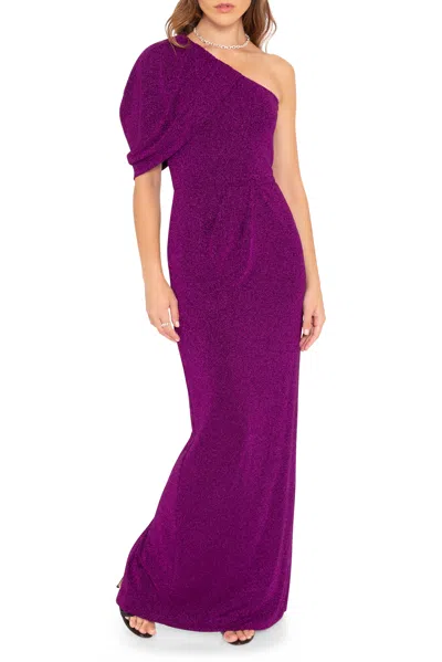 Black Halo Egan Gown In Purple