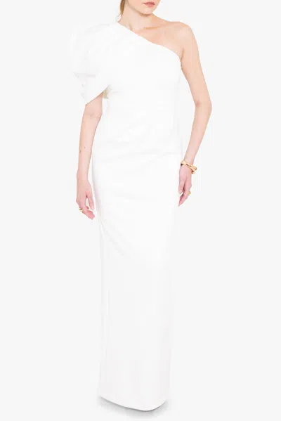 Black Halo Egan Gown In White