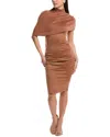 Black Halo Eleanor Popover Ruched Body-con Dress In Multi