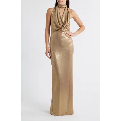 BLACK HALO BLACK HALO EULALAIA METALLIC BODY-CON GOWN