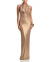 Black Halo Eulalia Maxi Dress In Gold