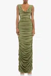 Black Halo Evangeline Gown In Green