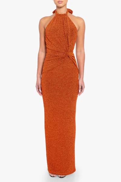 Black Halo Fina Gown In Orange