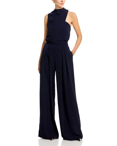 Black Halo Floella Wide Leg Jumpsuit In Blue