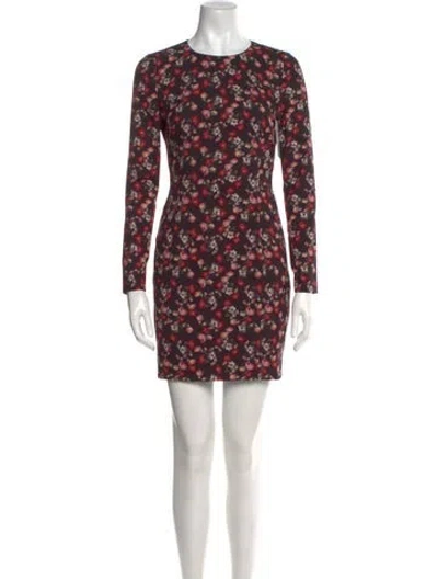 Pre-owned Black Halo Floral Print Mini Dress W/ Tags In Multi