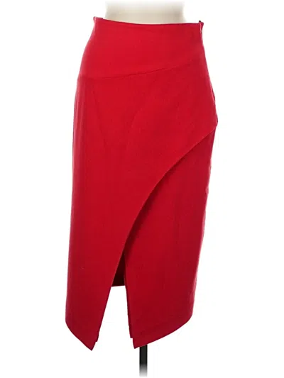 Pre-owned Black Halo Formal Skirt In Red