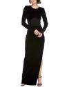 Black Halo Gulliana Velvet Gown In Black