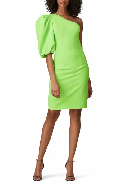 Black Halo Halo Cooper Sheath Dress In Lime Green