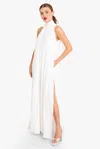 Black Halo Henna Gown In White
