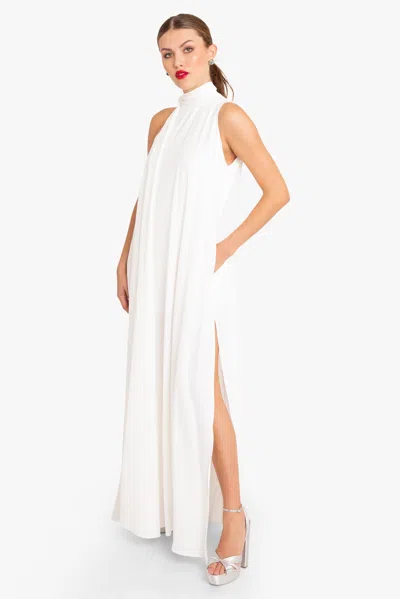 Black Halo Henna Gown In White