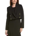 Black Halo Hugo Crop Blazer In Black