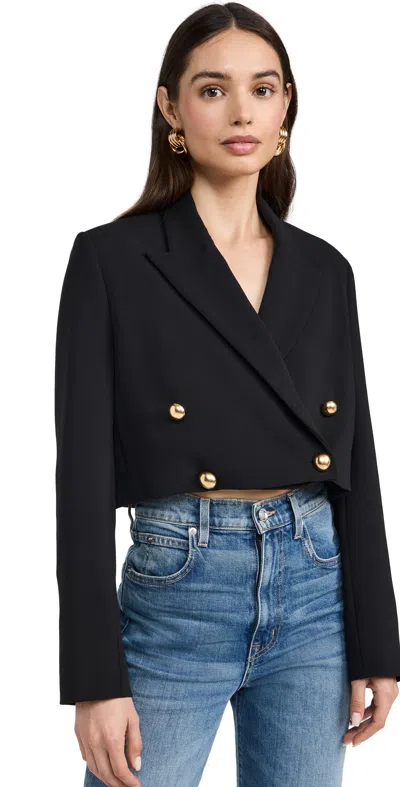 Black Halo Hugo Crop Blazer Black