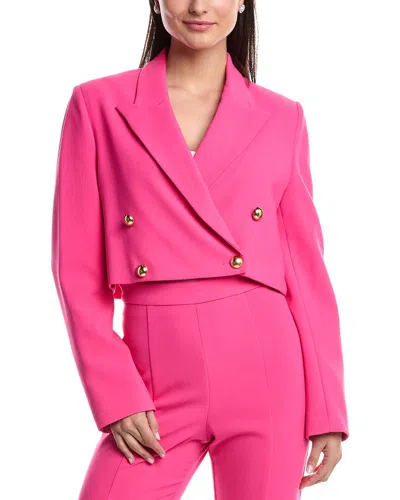 Black Halo Hugo Crop Blazer In Pink