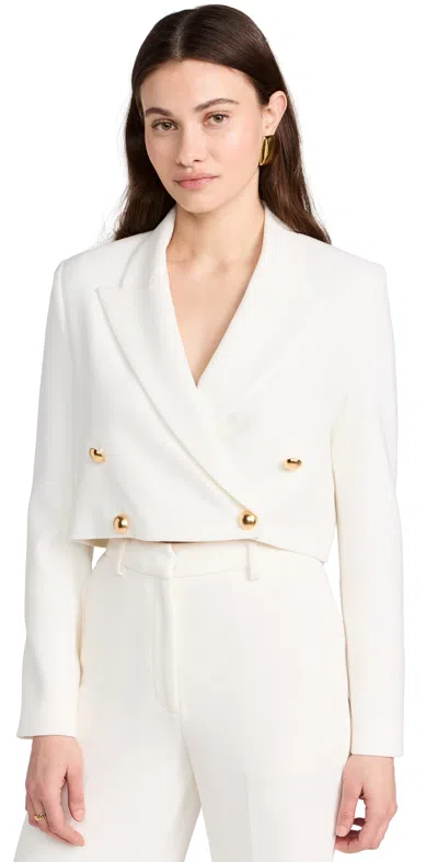 Black Halo Hugo Crop Blazer Porcelain