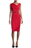 Black Halo Jackie O Sleeveless Sheath Dress In Red