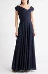 Black Halo Jackie O Satin Gown