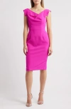 Black Halo Jackie O Sheath Dress In Vibrant Pink