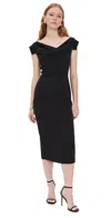 Black Halo Jacqueline Midi Gabardine Sheath Dress