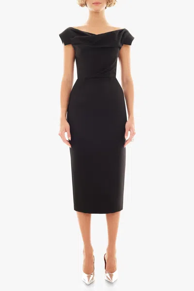 Black Halo Jacqueline Midi Dress In Black