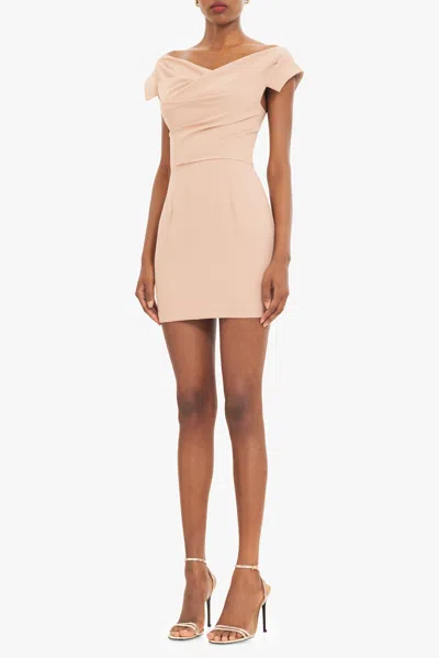 Black Halo Jacqueline Mini Dress In Neutral
