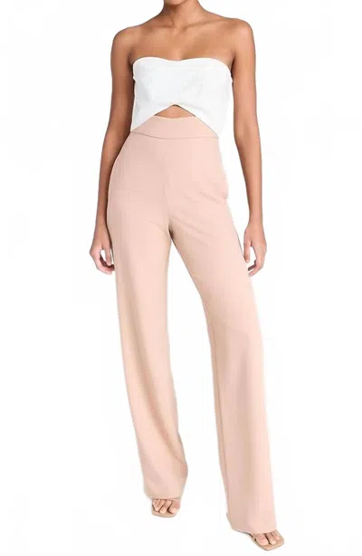 Black Halo Jada Color Block Jumpsuit In Desert Sand Pearl In Pink