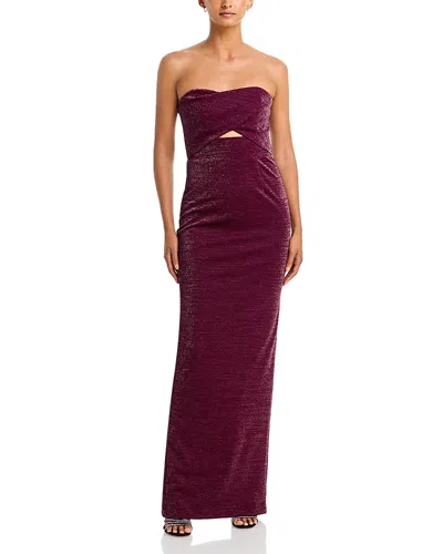 Black Halo Jada Gown In Crimson Dazzle