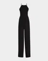 Black Halo Joaquin Wide-leg Halter Jumpsuit In Black