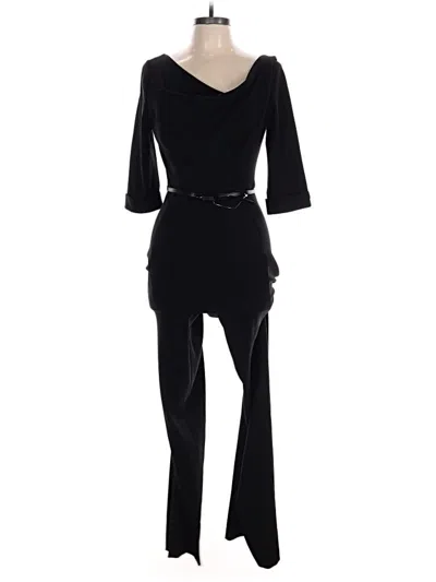 Pre-owned Black Halo Jumpsuit In Black