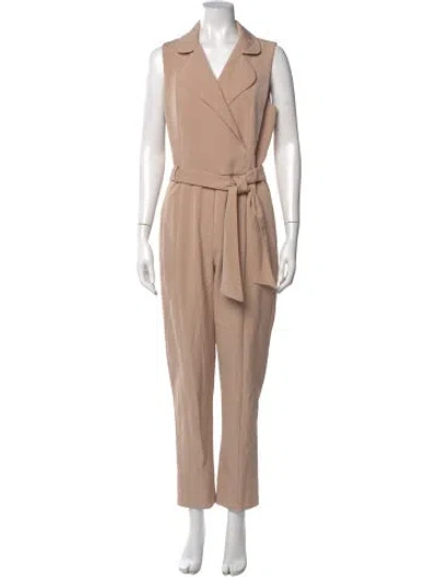Pre-owned Black Halo Jumpsuit In Brown