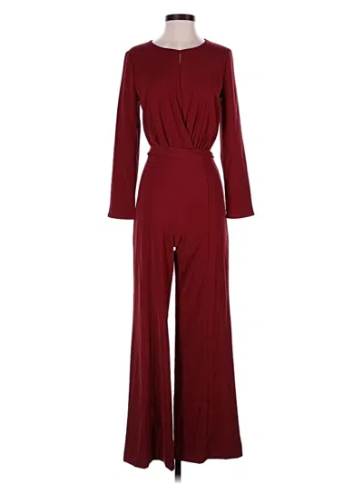 Pre-owned Black Halo Jumpsuit In Burgundy