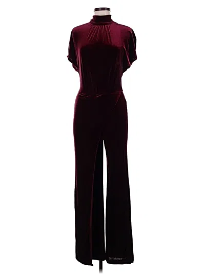 Pre-owned Black Halo Jumpsuit In Burgundy