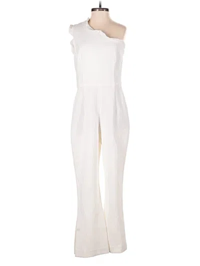 Pre-owned Black Halo Jumpsuit In Ivory