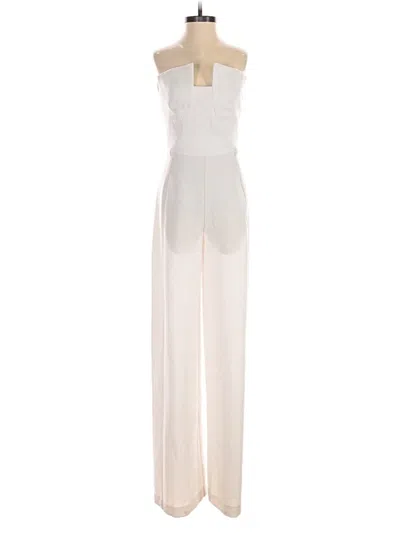 Pre-owned Black Halo Jumpsuit In Ivory