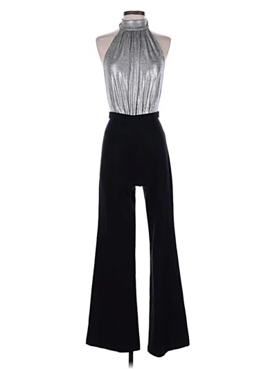 Pre-owned Black Halo Jumpsuit In Silver