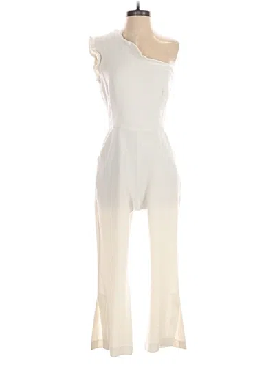Pre-owned Black Halo Jumpsuit In White