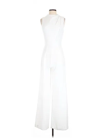 Pre-owned Black Halo Jumpsuit In White